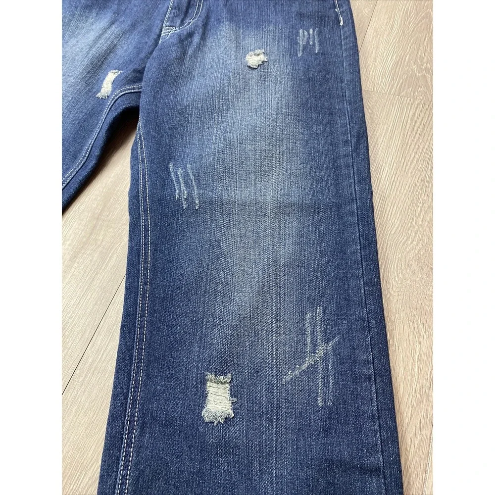 Akademiks Jeans Men's Size 32 Medium Wash Distressed Math Y2K VTG 00's‎ Denim